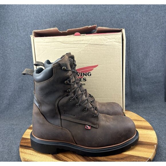 Red Wing DynaForce 4200 Sz 10EE Waterproof 8" Men Work Boots RETAIL $279 Worn 1x - Picture 1 of 14